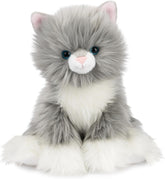 Cuddly Nest Camilla Kitten Plush, Premium Cat Stuffed Animal for Ages 1 and Up, Gray/White, 9”