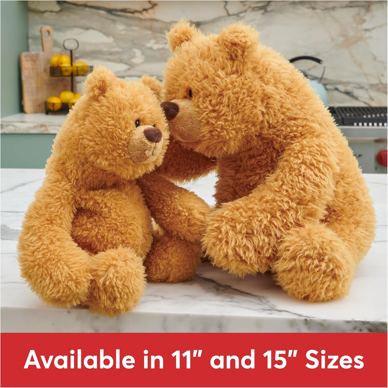 Cuddly Nest: Growler Teddy Bear Classic Large Brown Bear Plush Stuffed Animal Toy, 15”