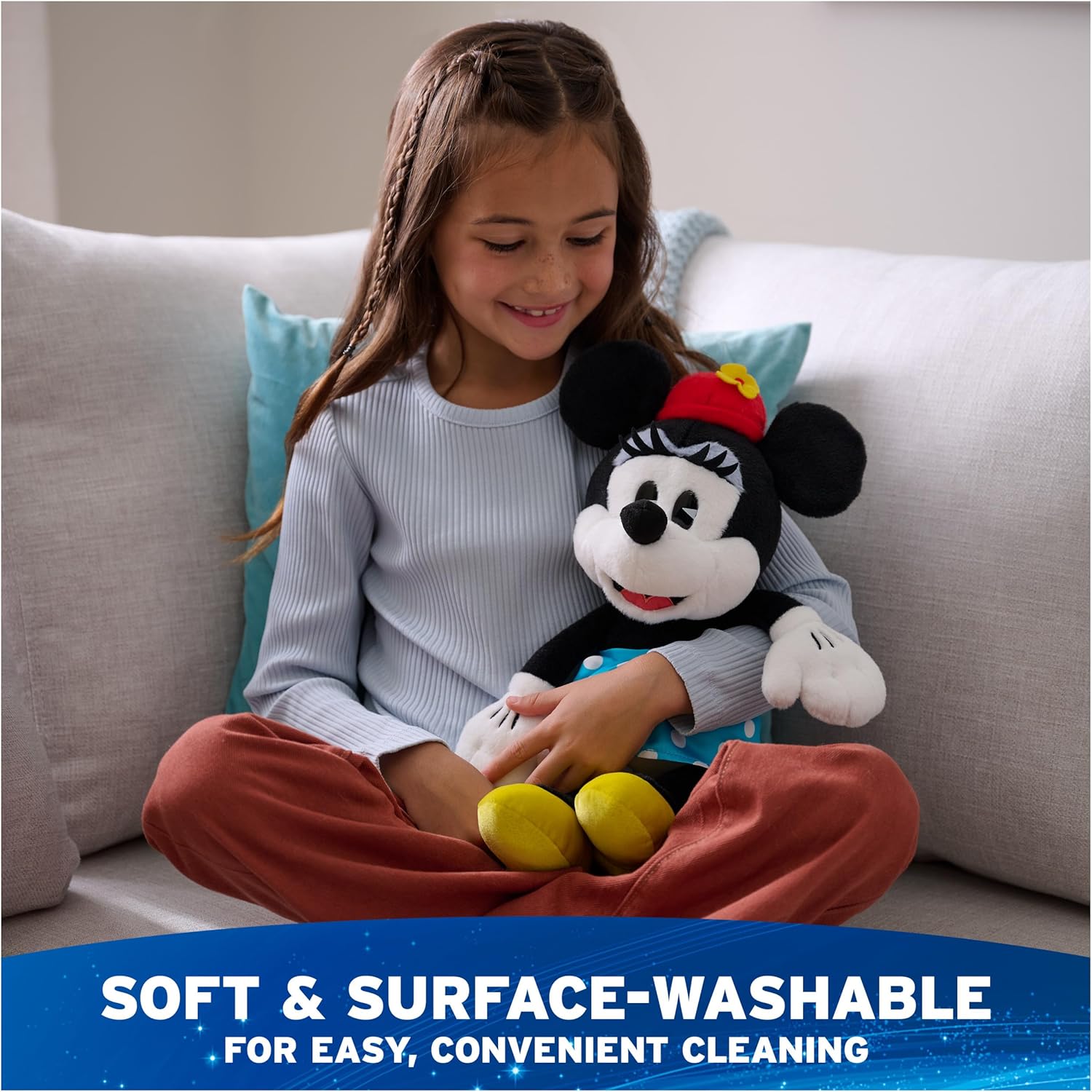 Cuddly Nest:  Disney Official Mickey Mouse Classic Plush, Mickey and Friends, Deluxe Collector Stuffed Animal for Ages 1 and Up, Black/White, 14”