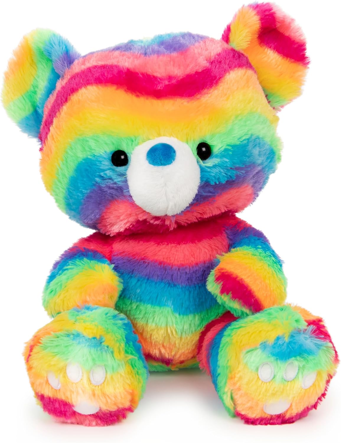 Cuddly Nest: Kai Teddy Bear, Premium Plush Toy Stuffed Animal for Ages 1 & Up, Rainbow, 12"