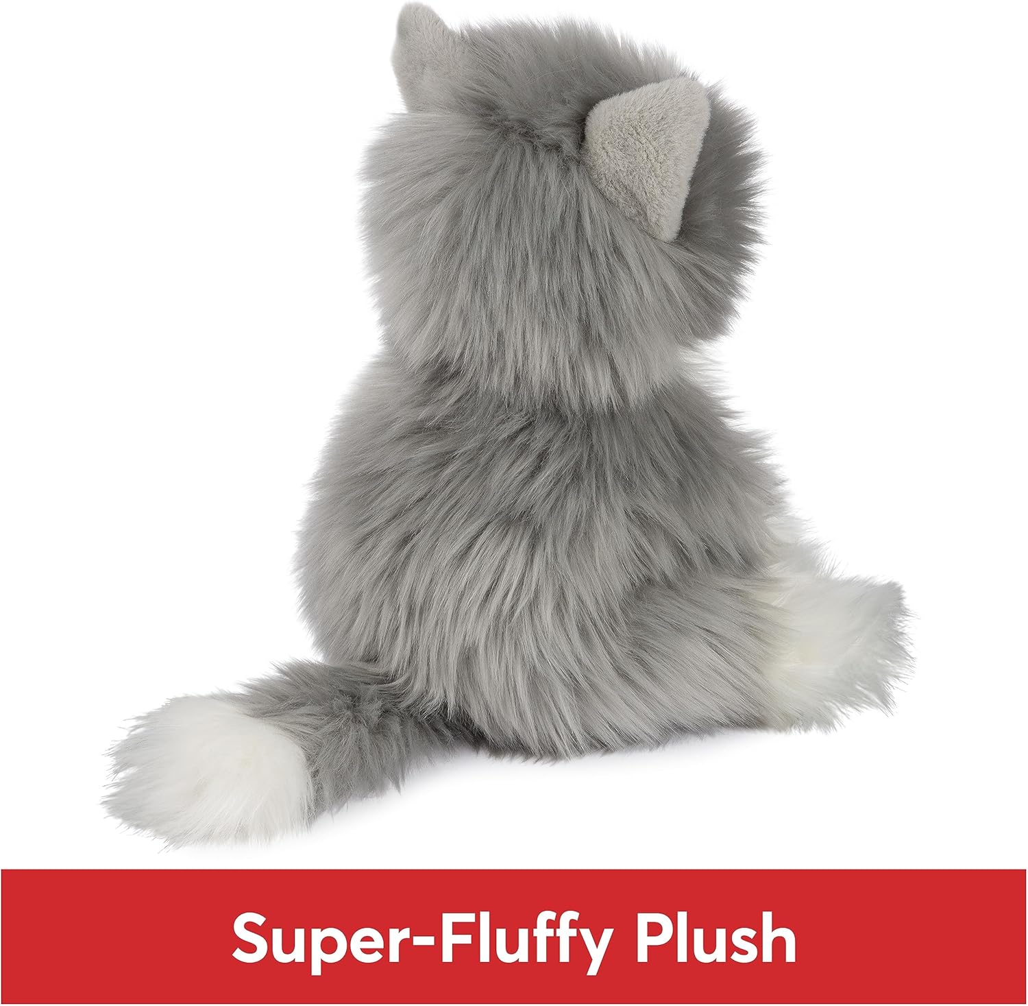 Cuddly Nest Camilla Kitten Plush, Premium Cat Stuffed Animal for Ages 1 and Up, Gray/White, 9”
