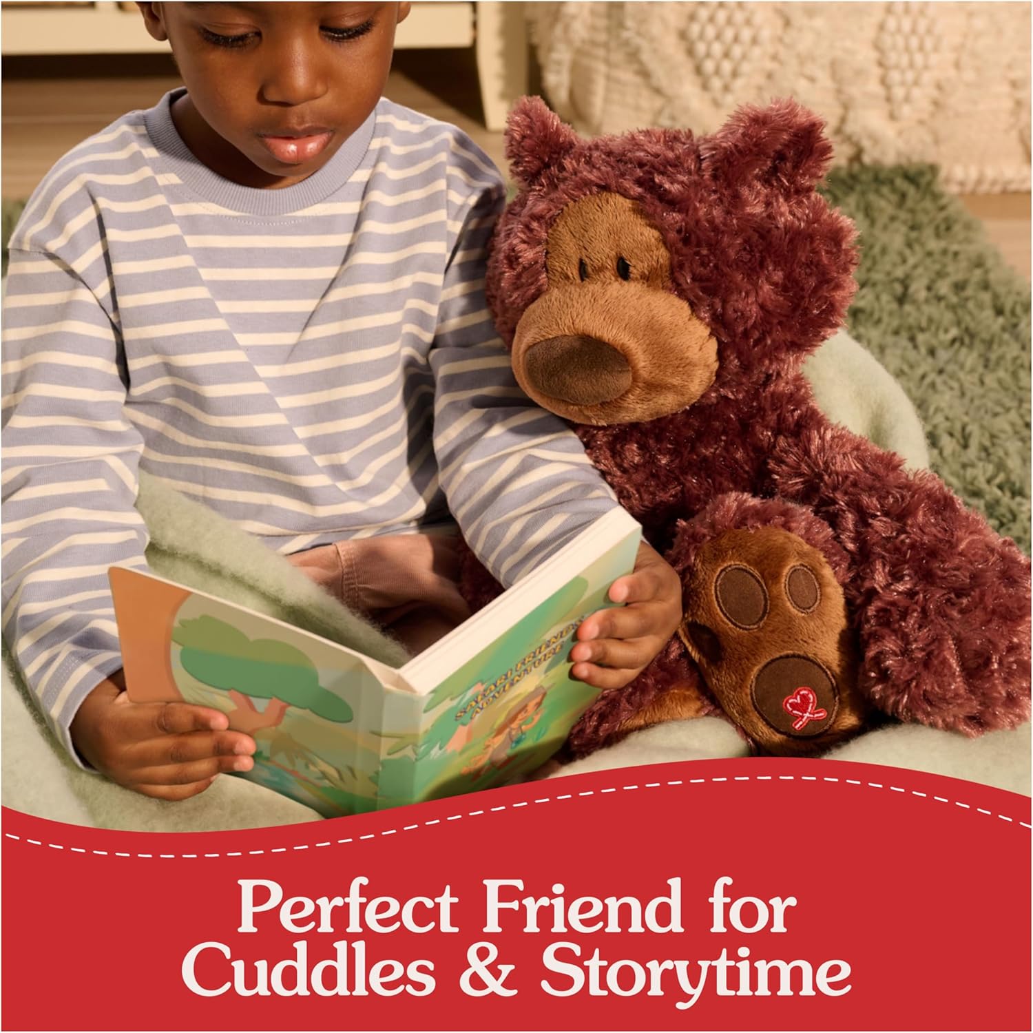 Cuddly Nest: Muttsy Dog Plush, Premium Plush Puppy Stuffed Animal for Ages 1 and Up, Brown, 14”
