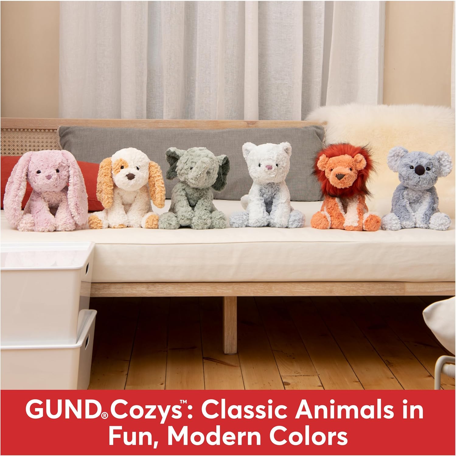 Cuddly Nest: Cozys Collection Bunny Stuffed Animal, Spring Decor, Plush Bunny for Ages 1 and Up, Pink, 10"