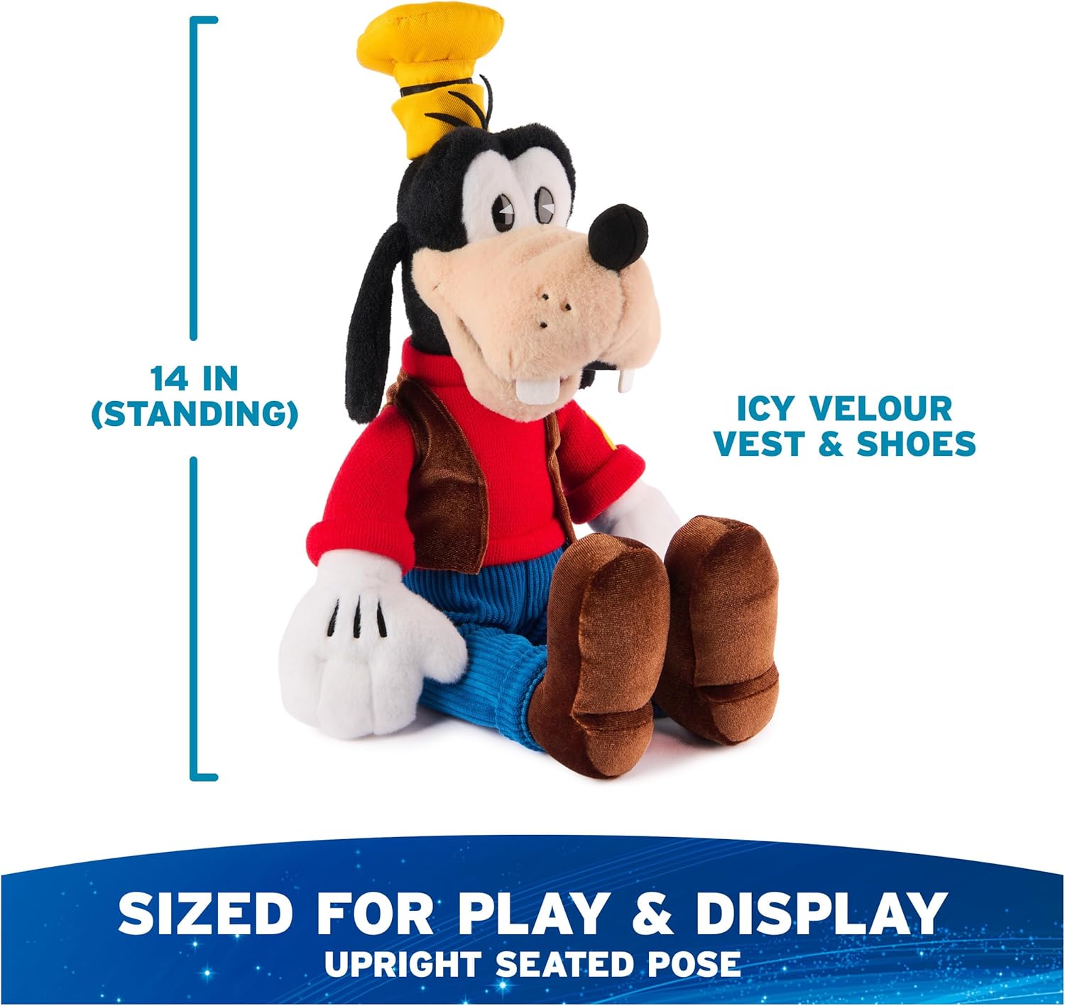 Cuddly Nest:  Disney Official Mickey Mouse Classic Plush, Mickey and Friends, Deluxe Collector Stuffed Animal for Ages 1 and Up, Black/White, 14”