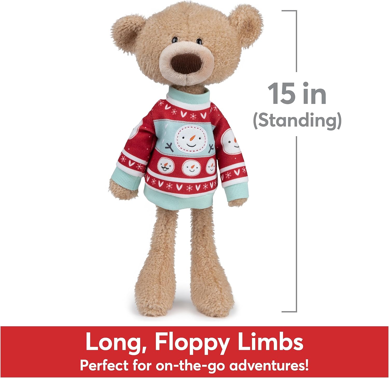 Cuddly Nest: Toothpick Pumpkin Pie, Teddy Bear Stuffed Animal for Ages 1 and Up, Pumpkin Orange, 15”