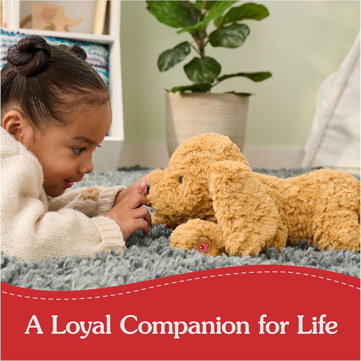 Cuddly Nest: Muttsy Dog Plush, Premium Plush Puppy Stuffed Animal for Ages 1 and Up, Brown, 14”