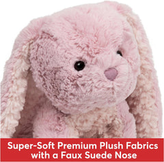 Cuddly Nest: Cozys Collection Bunny Stuffed Animal, Spring Decor, Plush Bunny for Ages 1 and Up, Pink, 10"