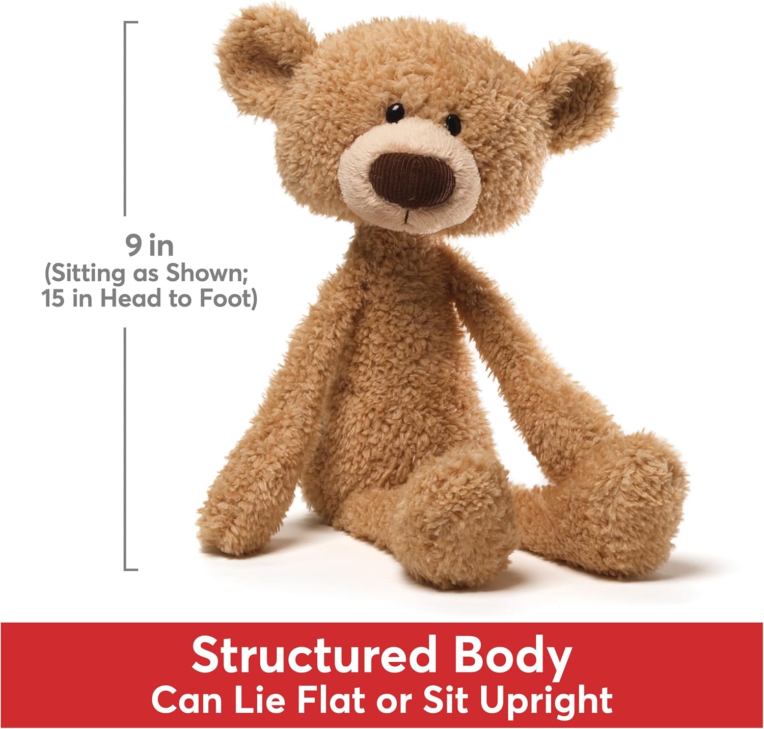 Cuddly Nest: Toothpick Pumpkin Pie, Teddy Bear Stuffed Animal for Ages 1 and Up, Pumpkin Orange, 15”