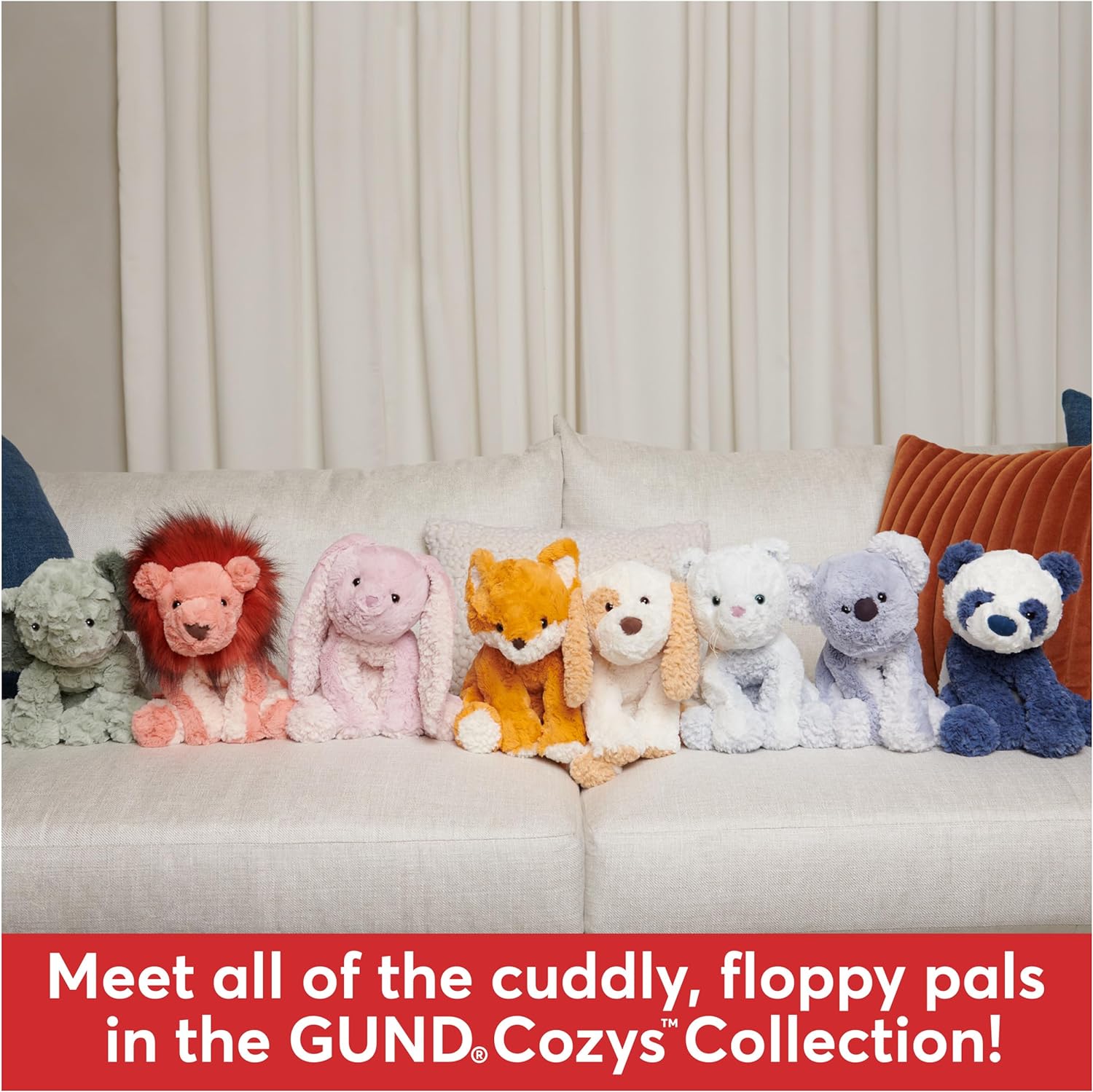Cuddly Nest: Cozys Collection Bunny Stuffed Animal, Spring Decor, Plush Bunny for Ages 1 and Up, Pink, 10"