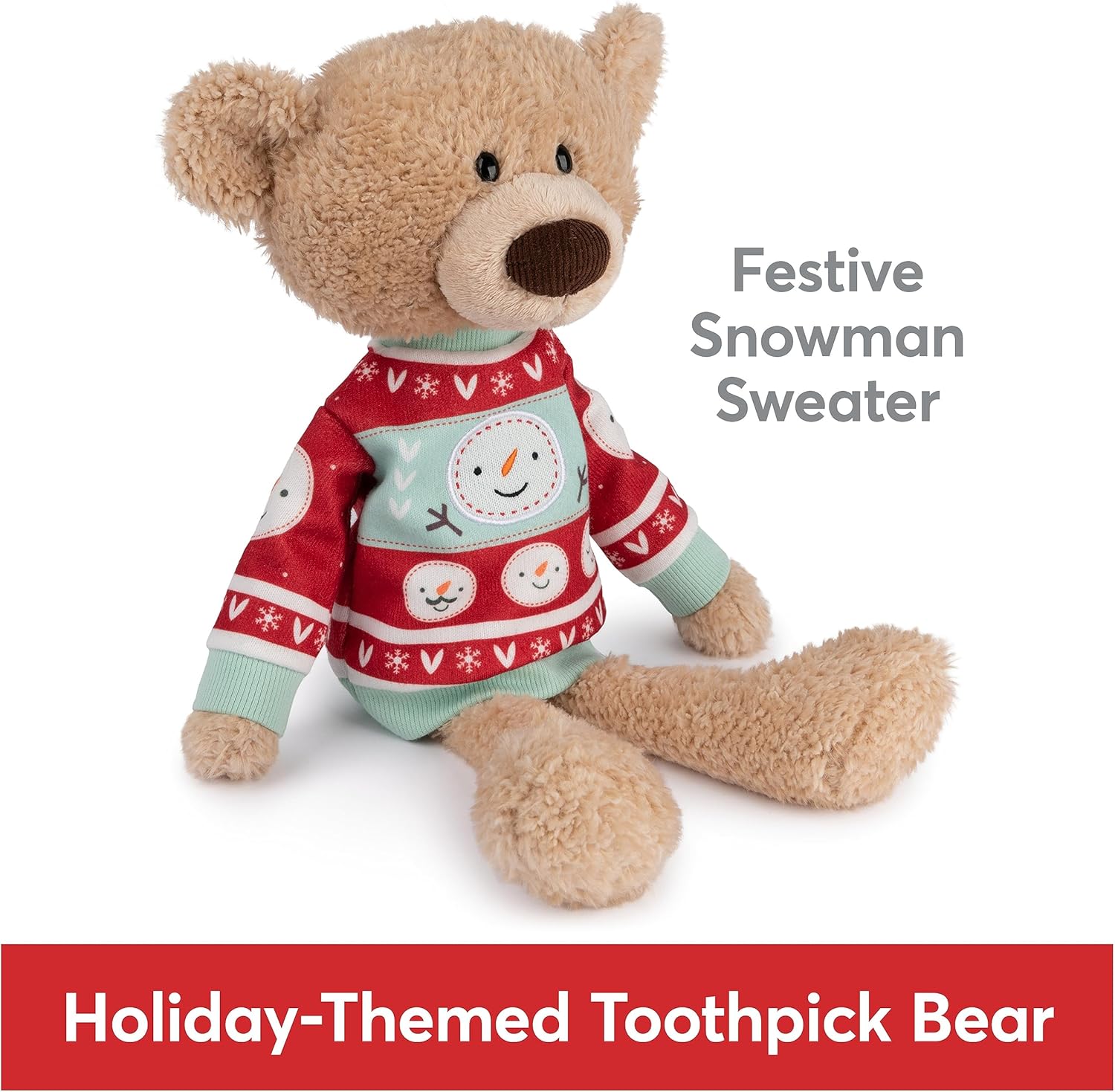 Cuddly Nest: Toothpick Pumpkin Pie, Teddy Bear Stuffed Animal for Ages 1 and Up, Pumpkin Orange, 15”