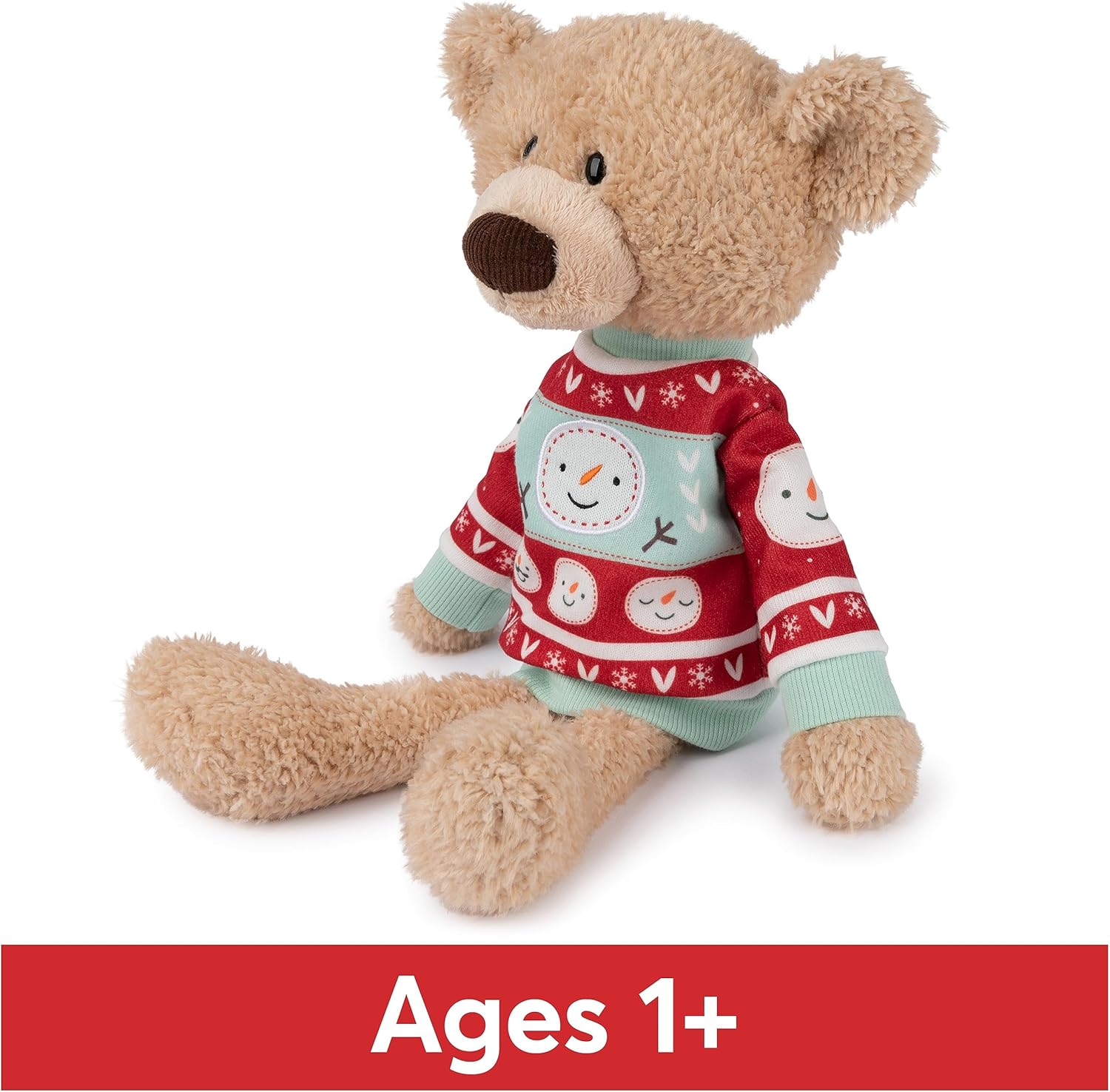Cuddly Nest: Toothpick Pumpkin Pie, Teddy Bear Stuffed Animal for Ages 1 and Up, Pumpkin Orange, 15”