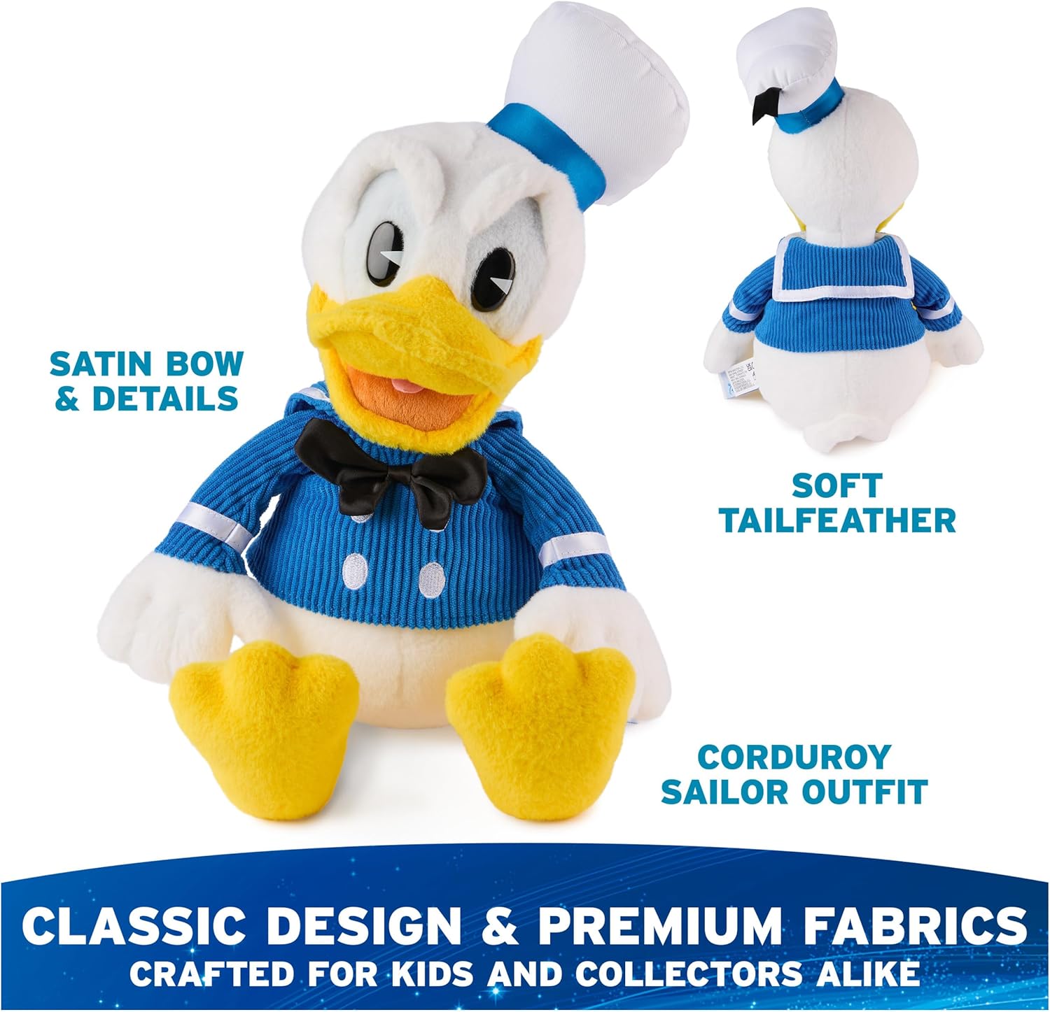 Cuddly Nest:  Disney Official Mickey Mouse Classic Plush, Mickey and Friends, Deluxe Collector Stuffed Animal for Ages 1 and Up, Black/White, 14”