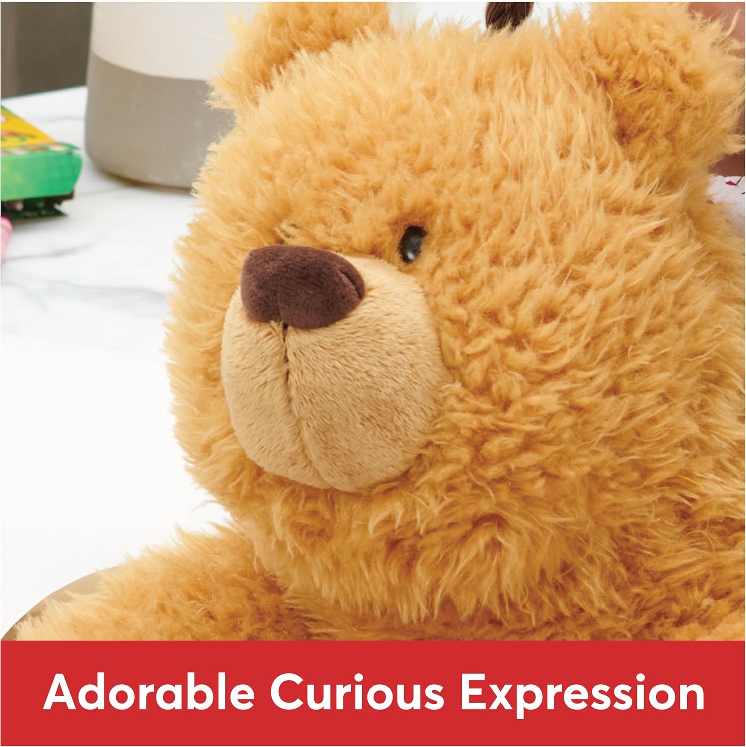 Cuddly Nest: Growler Teddy Bear Classic Large Brown Bear Plush Stuffed Animal Toy, 15”