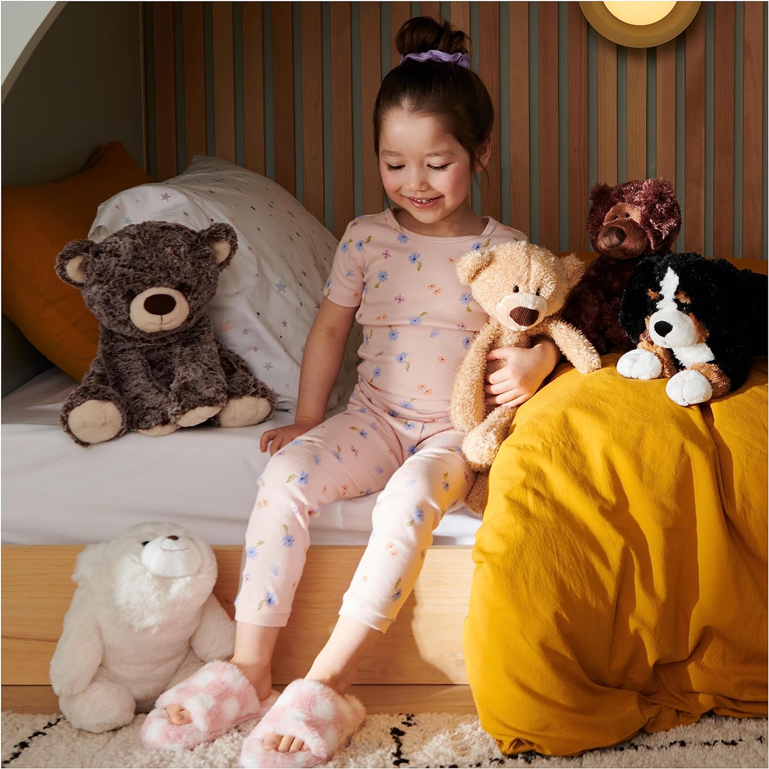 Cuddly Nest: Baby Spunky The Dog Huggybuddy Stuffed Animal with Built-in Baby Blanket, Blue, 15”