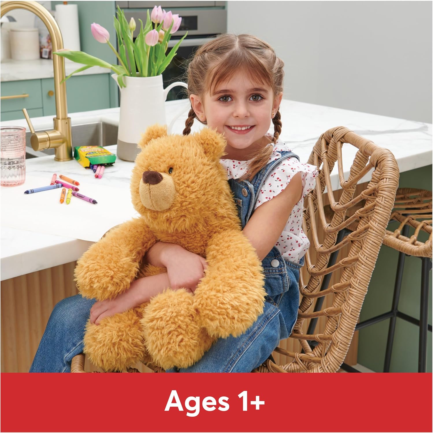 Cuddly Nest: Growler Teddy Bear Classic Large Brown Bear Plush Stuffed Animal Toy, 15”