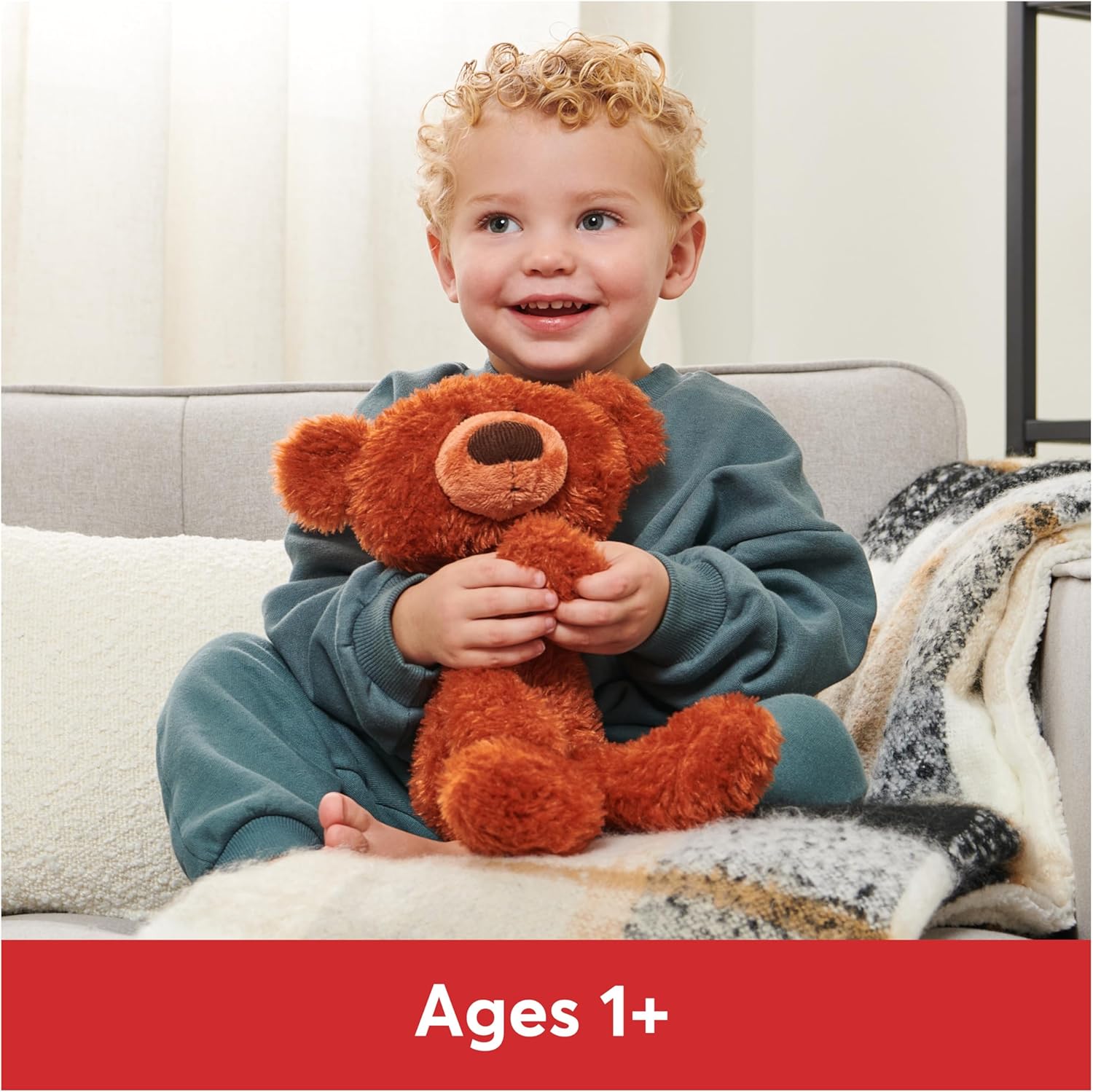 Cuddly Nest: Toothpick Pumpkin Pie, Teddy Bear Stuffed Animal for Ages 1 and Up, Pumpkin Orange, 15”