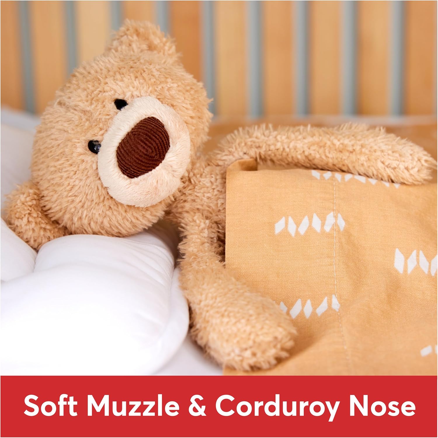 Cuddly Nest: Toothpick Pumpkin Pie, Teddy Bear Stuffed Animal for Ages 1 and Up, Pumpkin Orange, 15”