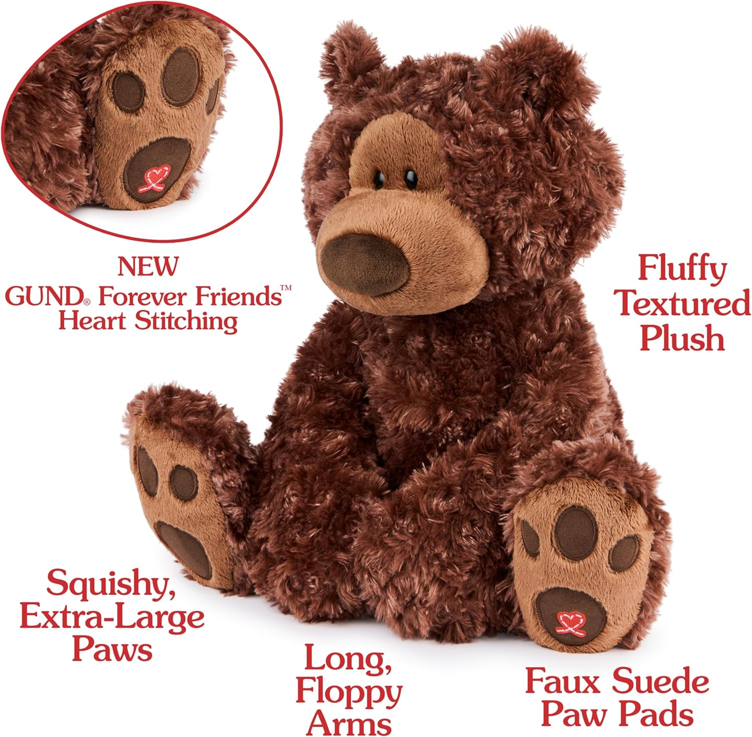 Cuddly Nest: Muttsy Dog Plush, Premium Plush Puppy Stuffed Animal for Ages 1 and Up, Brown, 14”