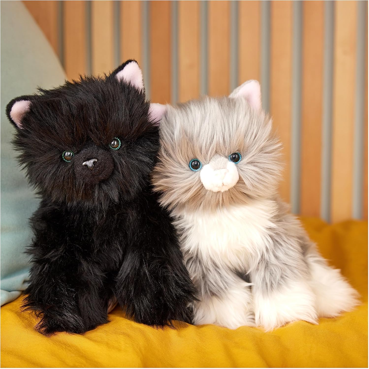 Cuddly Nest Camilla Kitten Plush, Premium Cat Stuffed Animal for Ages 1 and Up, Gray/White, 9”
