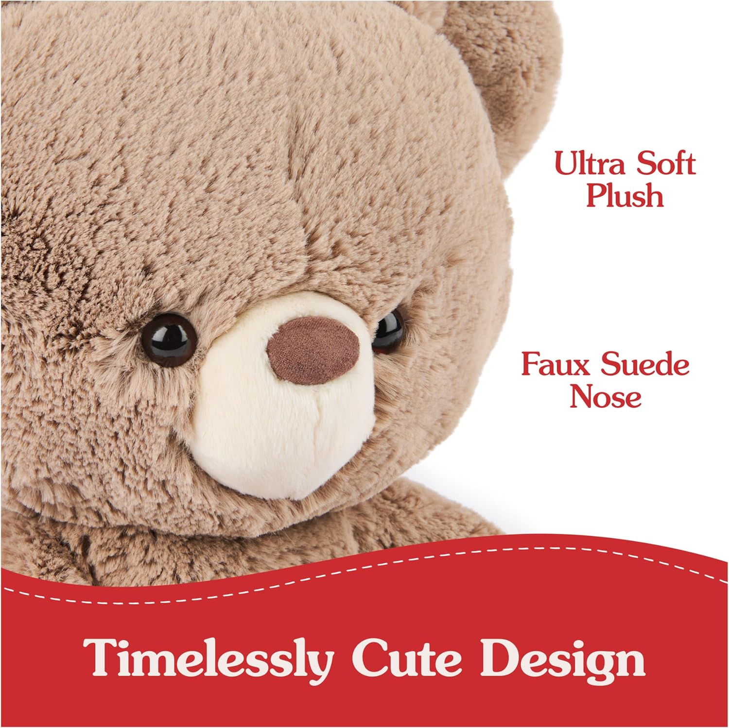 Cuddly Nest: Muttsy Dog Plush, Premium Plush Puppy Stuffed Animal for Ages 1 and Up, Brown, 14”