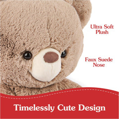 Cuddly Nest: Muttsy Dog Plush, Premium Plush Puppy Stuffed Animal for Ages 1 and Up, Brown, 14”