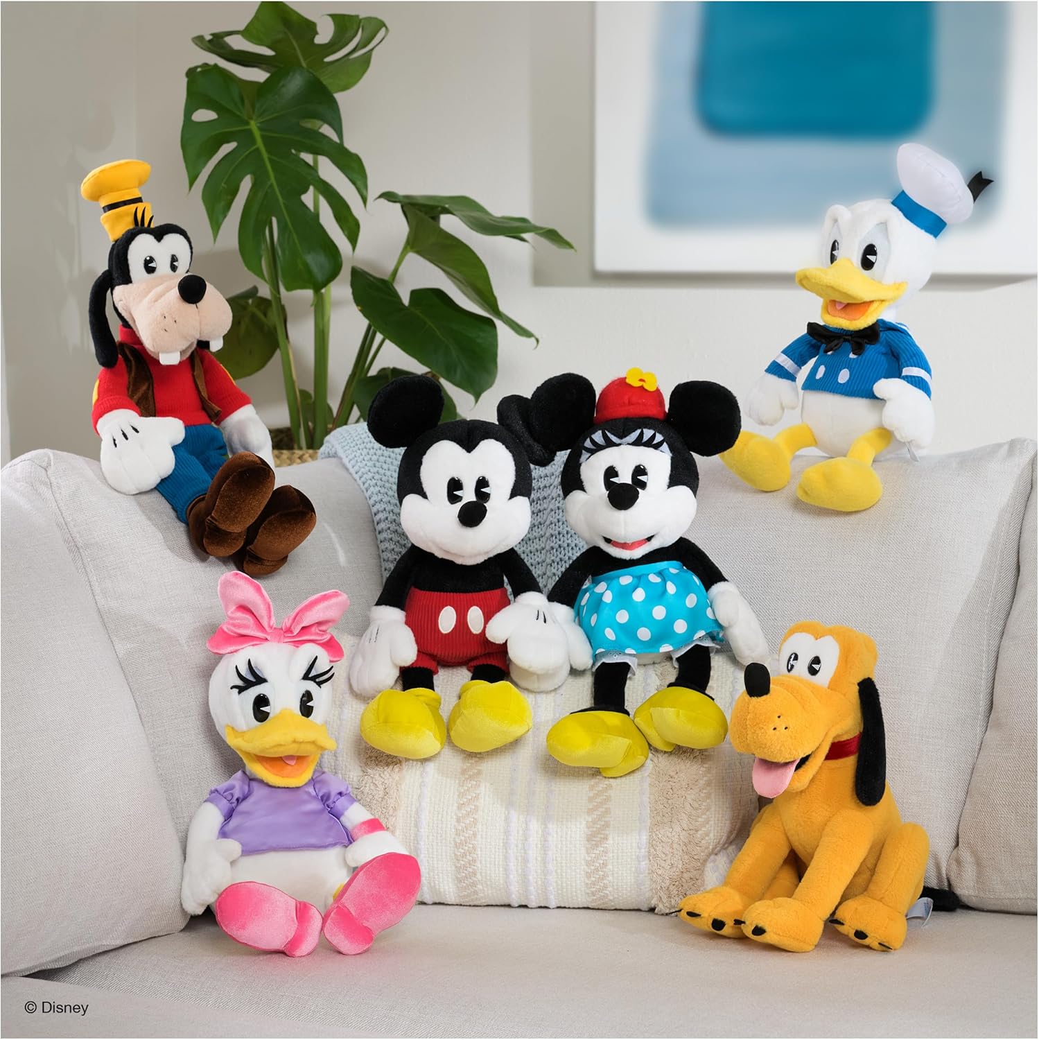 Cuddly Nest:  Disney Official Mickey Mouse Classic Plush, Mickey and Friends, Deluxe Collector Stuffed Animal for Ages 1 and Up, Black/White, 14”
