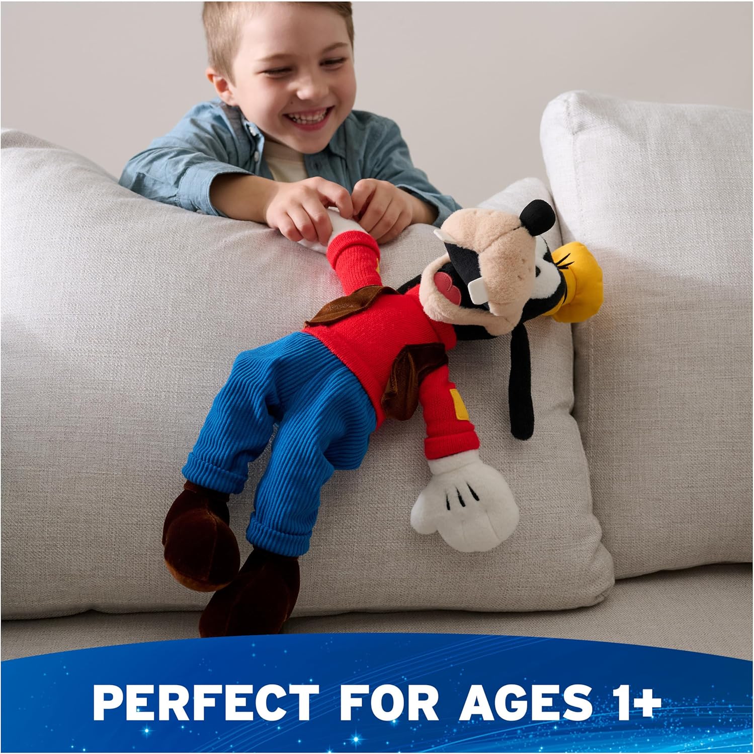 Cuddly Nest:  Disney Official Mickey Mouse Classic Plush, Mickey and Friends, Deluxe Collector Stuffed Animal for Ages 1 and Up, Black/White, 14”