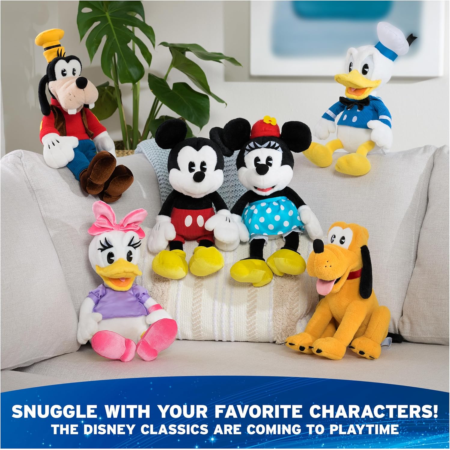 Cuddly Nest:  Disney Official Mickey Mouse Classic Plush, Mickey and Friends, Deluxe Collector Stuffed Animal for Ages 1 and Up, Black/White, 14”