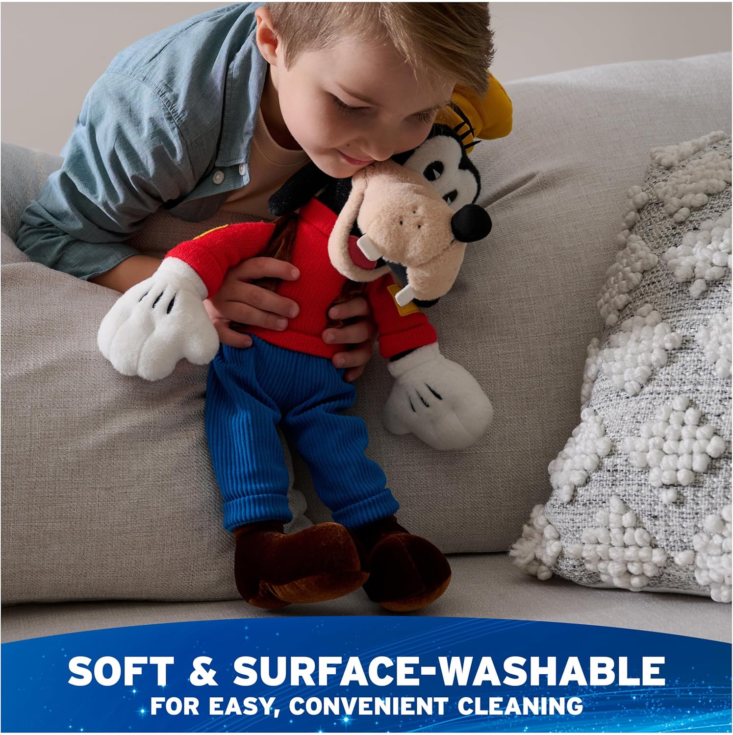 Cuddly Nest:  Disney Official Mickey Mouse Classic Plush, Mickey and Friends, Deluxe Collector Stuffed Animal for Ages 1 and Up, Black/White, 14”