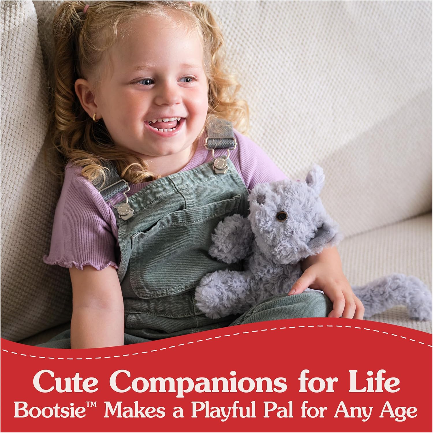 Cuddly Nest: Bootsie English Blue Kitten Plush Toy, Premium Cat Stuffed Animal for Ages 1 and Up, Gray, 9”